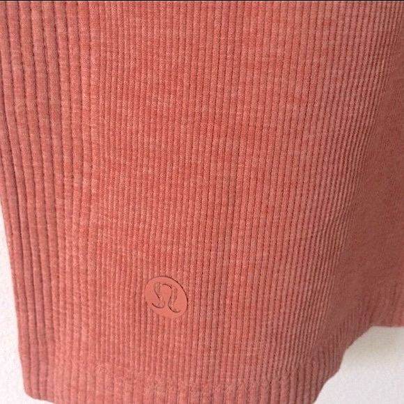 Lululemon Yin Vibes Ribbed Long Sleeve Turtleneck in Copper Clay, L (12) - Picture 12 of 14